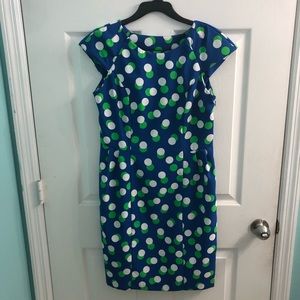 Scarlett dress with a splash of color